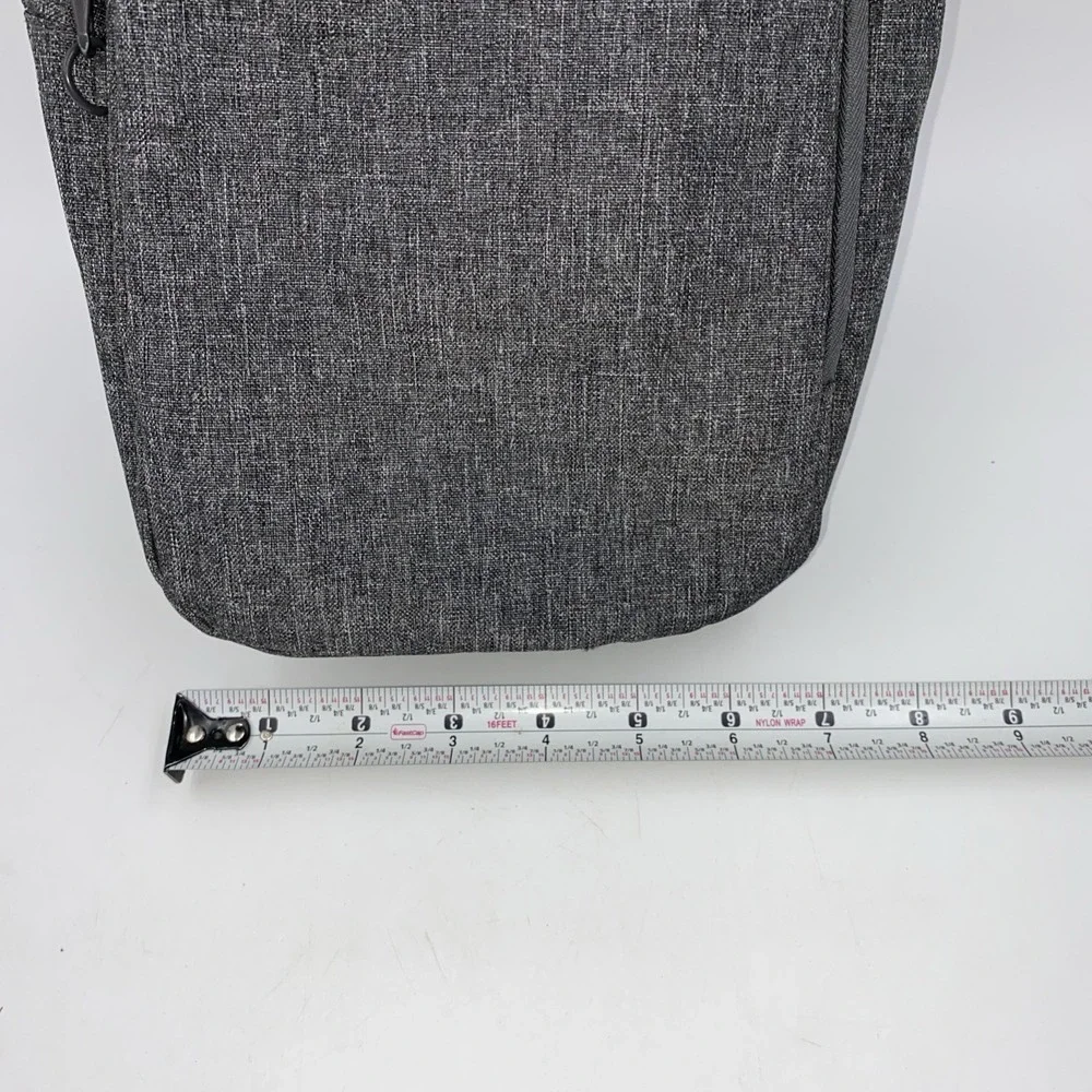 Gray Shoulder Travel Bag Men's Ladies Light Cross Body Adjustable Security Clips